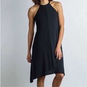ExOfficio Womens Black Wanderlux Stretch Halter Dress Sz L (12-14)
